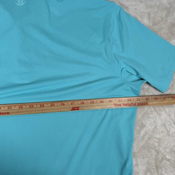 G/Fore Polo Shirt Men's Size 2XL XXL Golf Preppy Turquoise Blue Performance - Picture 6 of 8